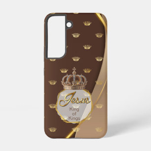 Coque Samsung Galaxy Jésus tendance Couronne dorée neutre Roi des Rois