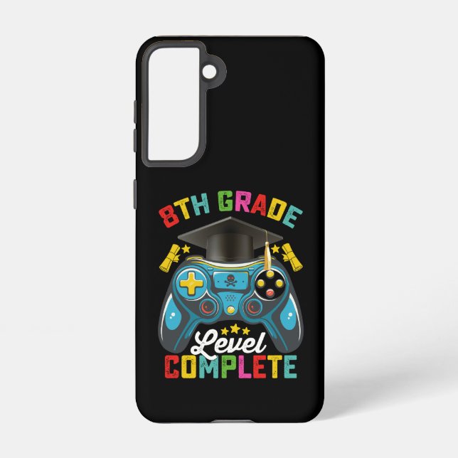 Coque Samsung Galaxy Jeu de niveau 8e année de fin d'études Gamer (Verso)