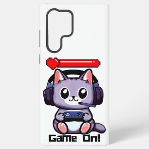 Coque Samsung Galaxy Jeu Sur Gamer Chat Avec Bar Santé