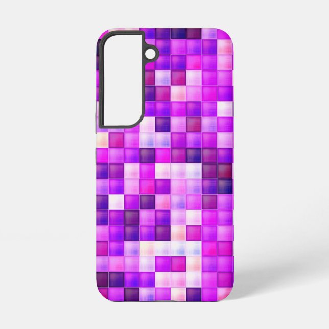 Coque Samsung Galaxy Jeu vidéo Pixels Carré rose Motif (Verso)