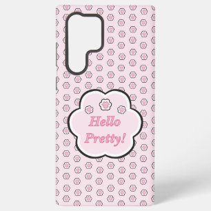Coque Samsung Galaxy Joli Chat Rose Patte Bonjour Jolie