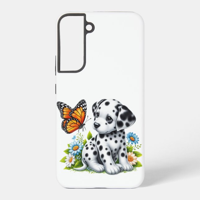 Coque Samsung Galaxy Joli(e) ami(e) dalmate/papillon (Verso)