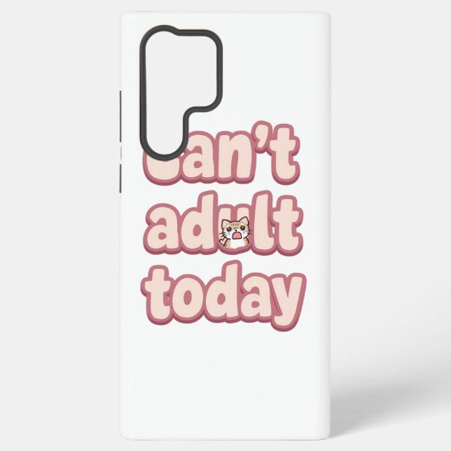 Coque Samsung Galaxy Joli Graphique Rose avec Chat qui Regarde (Verso)