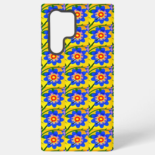 Coque Samsung Galaxy Joli Motif de fleurs Abstraites (Verso)