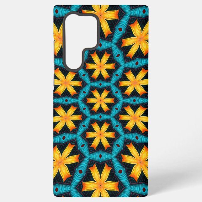 Coque Samsung Galaxy Joli Motif de fleurs Abstraites (Verso)