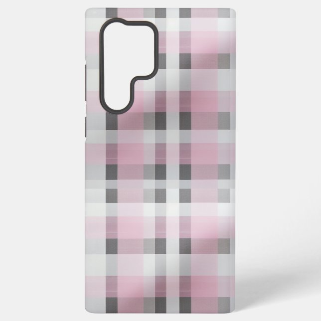 Coque Samsung Galaxy Joli Motif rose - Tartan tendance (Verso)