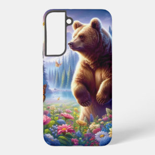 Coque Samsung Galaxy Joli ours coloré et papillons