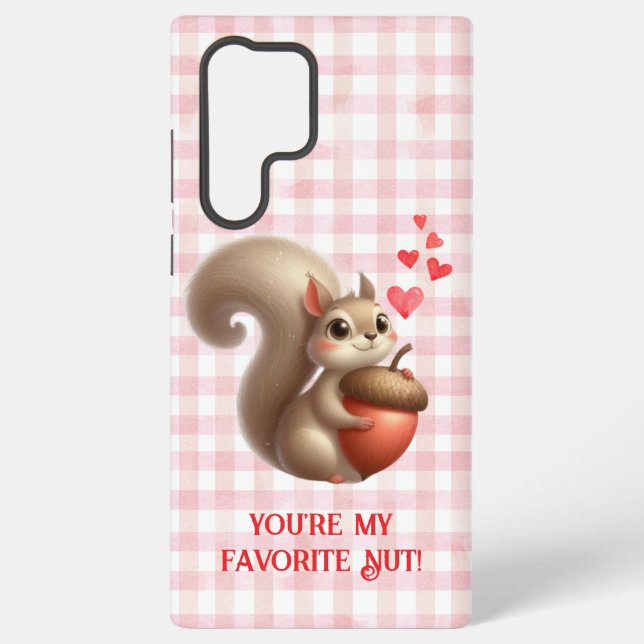 Coque Samsung Galaxy Joli petit écureuil Saint-Valentin (Verso)