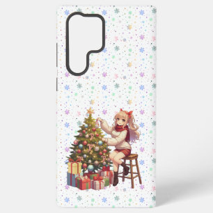 Coque Samsung Galaxy Jolie fille d'anime taillant l'arbre