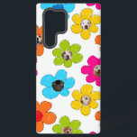 Coque Samsung Galaxy Jolie fleur colorée Chien Maman Fun Photo Collage<br><div class="desc">Éclairez votre journée avec ce design dynamique et ludique qui présente des motifs de fleurs colorés dessinés à la main dans des tons audacieux de bleu, rose, orange, jaune et vert. Chaque fleur présente une photo personnalisable de votre ami furry, ce qui fait de ce design une façon délicieuse de...</div>