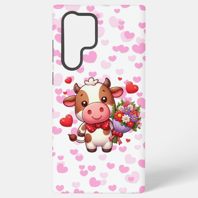 Coque Samsung Galaxy Jolie vache de la Saint-Valentin (Verso)
