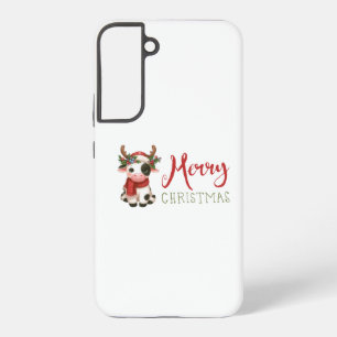 Coque Samsung Galaxy Jolie vache de Noël mignonne
