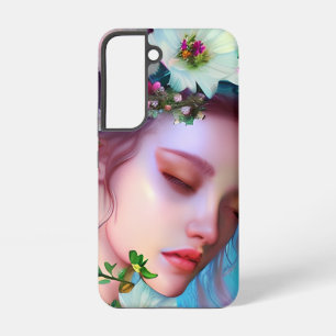 Coque Samsung Galaxy Jolies fleurs de fée dans les cheveux Fantaisie Ar