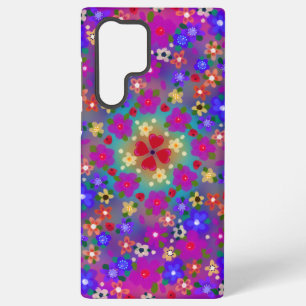 Coque Samsung Galaxy Jolies fleurs roses et violettes