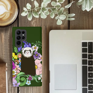 Coque Samsung Galaxy Jolies fleurs sauvages de furet sableux en bois ve