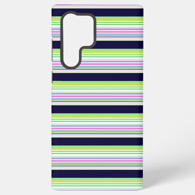 Coque Samsung Galaxy Jolies rayures colorées bleues (Verso)