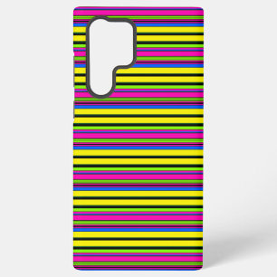Coque Samsung Galaxy Jolies rayures colorées jaunes