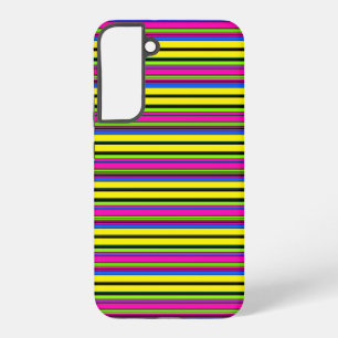 Coque Samsung Galaxy Jolies rayures colorées jaunes
