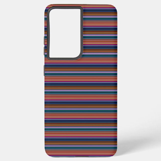 Coque Samsung Galaxy Jolies rayures colorées rétro (Verso)
