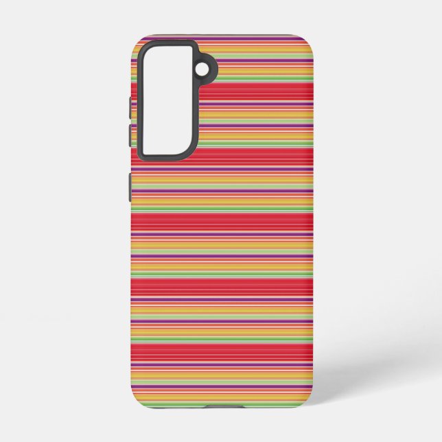 Coque Samsung Galaxy Jolies rayures colorées rouges (Verso)
