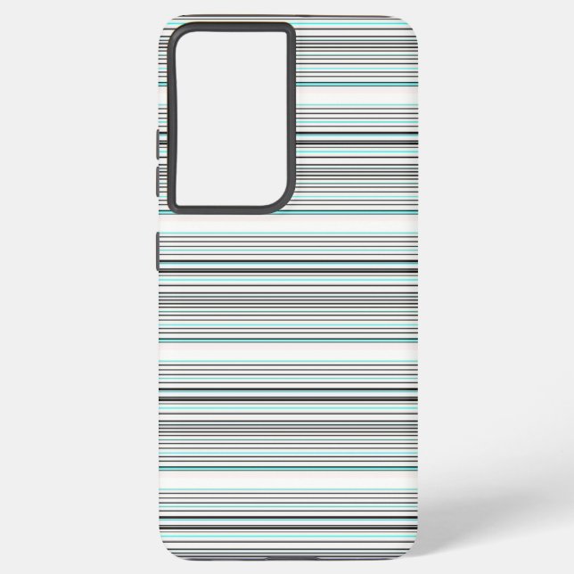 Coque Samsung Galaxy Jolies rayures grises aqua (Verso)