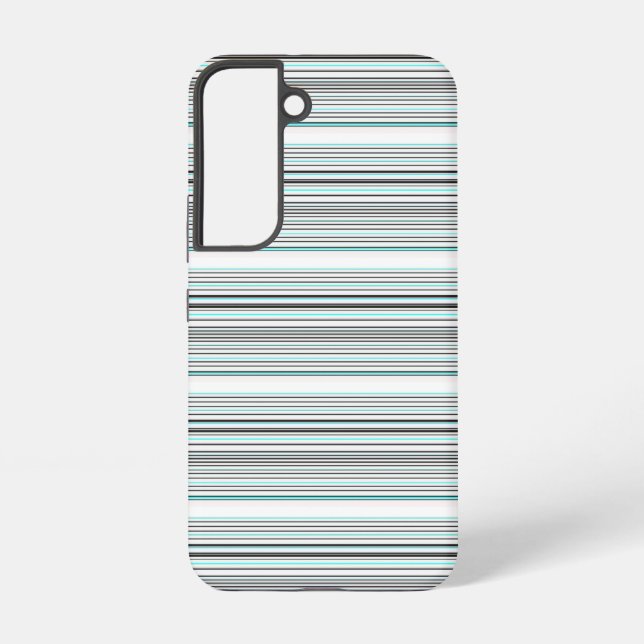 Coque Samsung Galaxy Jolies rayures grises aqua (Verso)