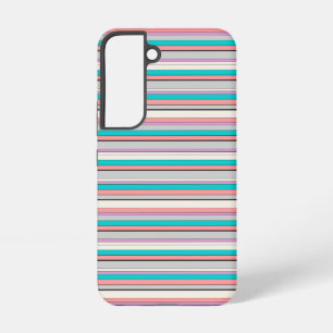 Coque Samsung Galaxy Jolies rayures grises aqua