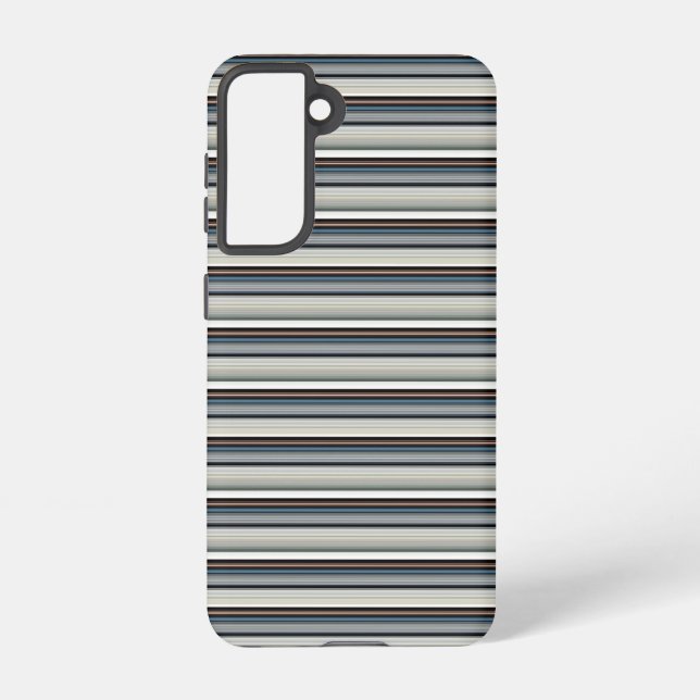 Coque Samsung Galaxy Jolies rayures grises et blanches (Verso)