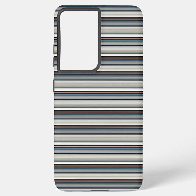 Coque Samsung Galaxy Jolies rayures grises et blanches (Verso)