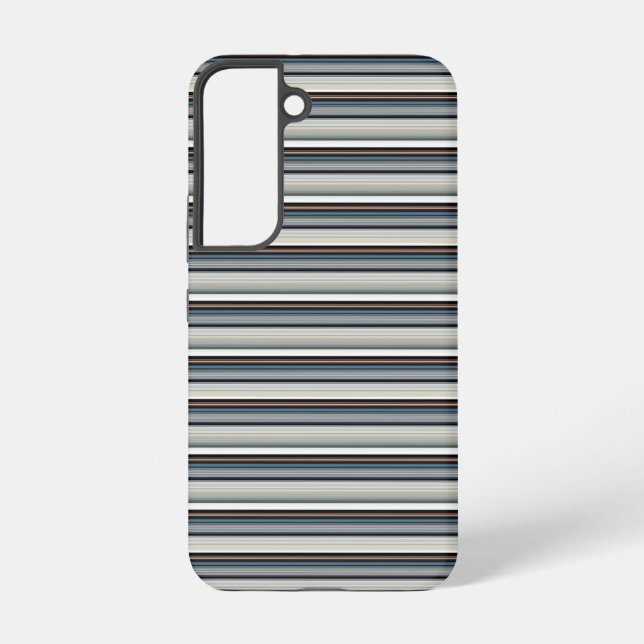 Coque Samsung Galaxy Jolies rayures grises et blanches (Verso)
