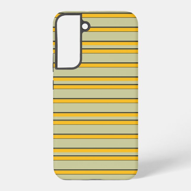 Coque Samsung Galaxy Jolies rayures jaunes modernes (Verso)