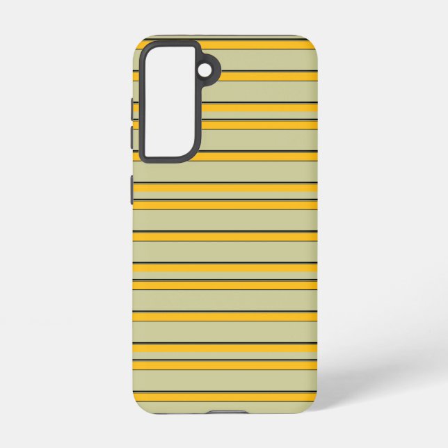 Coque Samsung Galaxy Jolies rayures jaunes modernes (Verso)