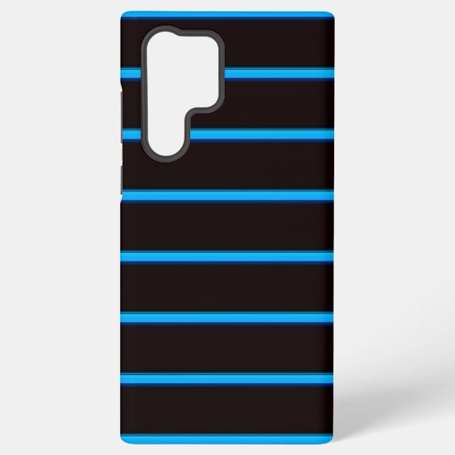 Coque Samsung Galaxy Jolies rayures noir ciel bleu (Verso)
