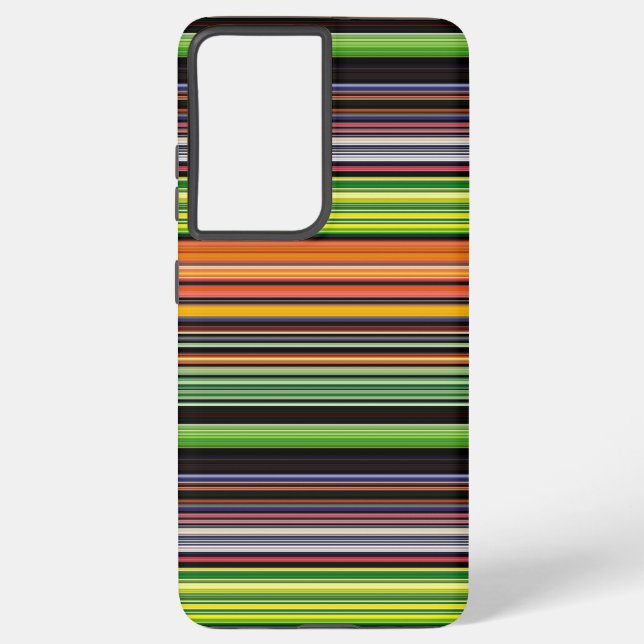 Coque Samsung Galaxy Jolies rayures noires colorées (Verso)