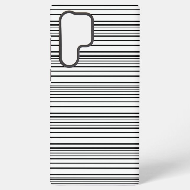 Coque Samsung Galaxy Jolies rayures noires et blanches (Verso)