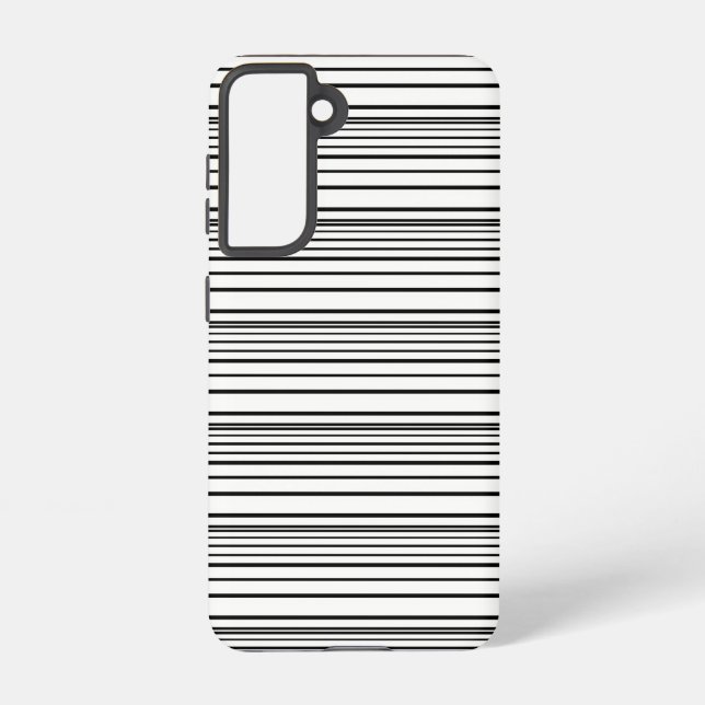 Coque Samsung Galaxy Jolies rayures noires et blanches (Verso)