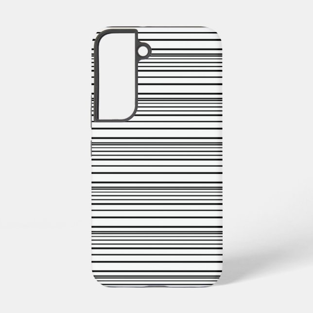 Coque Samsung Galaxy Jolies rayures noires et blanches (Verso)