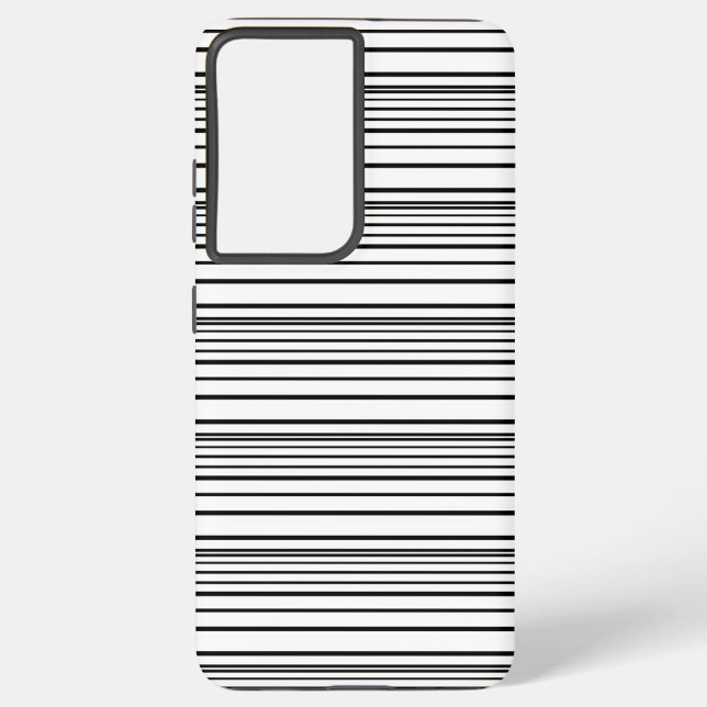 Coque Samsung Galaxy Jolies rayures noires et blanches (Verso)