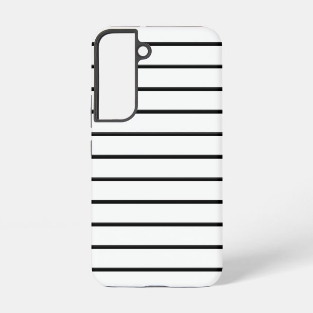 Coque Samsung Galaxy Jolies rayures noires et blanches (Verso)