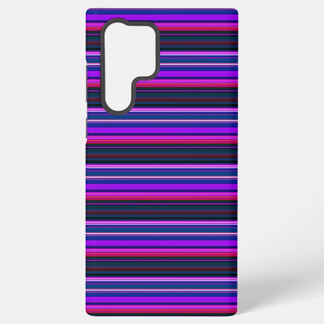 Coque Samsung Galaxy Jolies rayures roses violettes (Verso)