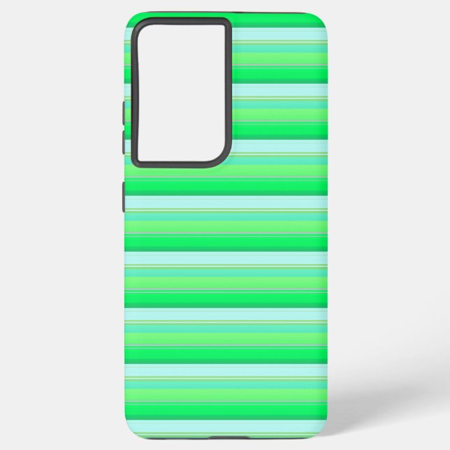 Coque Samsung Galaxy Jolies rayures vert aqua (Verso)