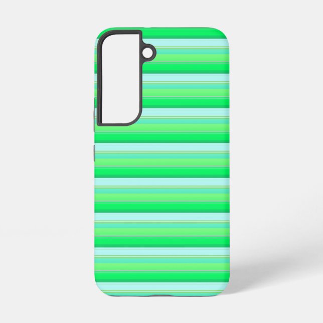 Coque Samsung Galaxy Jolies rayures vert aqua (Verso)