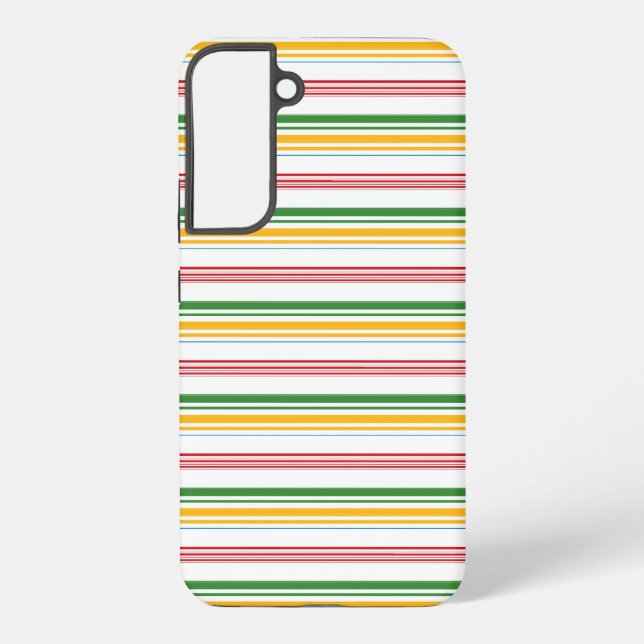 Coque Samsung Galaxy Jolies rayures vert jaune (Verso)