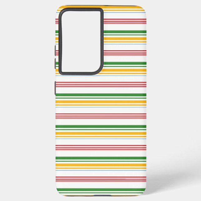 Coque Samsung Galaxy Jolies rayures vert jaune (Verso)