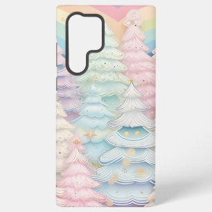 COQUE SAMSUNG GALAXY JOLIMENT PASTEL COLORÉ NOËL ARBRES