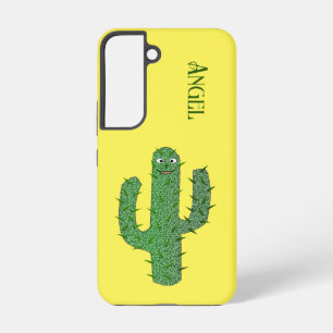Coque Samsung Galaxy Jour des morts heureux Cactus Nom personnalisé