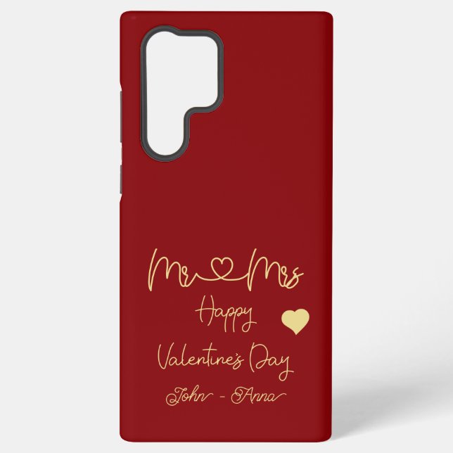 Coque Samsung Galaxy Joyeuse Saint-Valentin à M. et Mme (Verso)