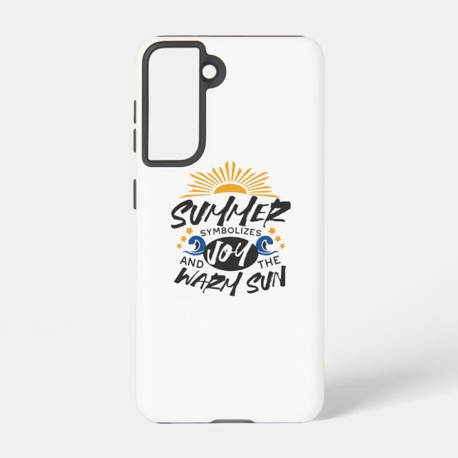 Coque Samsung Galaxy Joyeuses Bliss d'été - Citation Soleil Chaud (Verso)