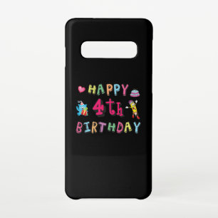 Coque Samsung Galaxy S10 Joyeux 4e anniversaire. 4 ans b-jour.