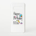 Coque Samsung Galaxy S10 Joyeux anniversaire au meilleur papa du monde<br><div class="desc">Joyeux anniversaire au meilleur papa du monde. Design amusant et mignon anniversaire avec un bel ours en peluche tenant un cadeau et un crayon amusant écrivant les souhaits d'anniversaire. Une combinaison parfaite pour les vêtements.</div>